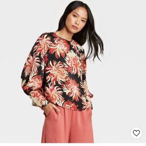 Who What Wear Balloon Long Sleeve High Cuff